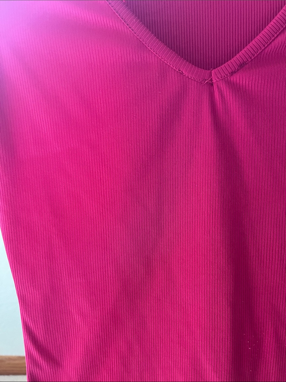Hot Pink Ribbed Top - Picture 4 of 4